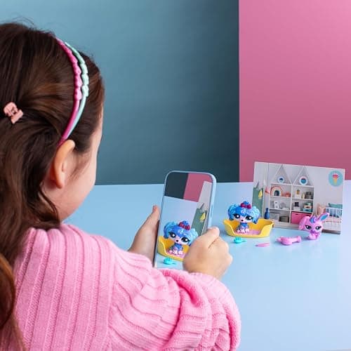 Littlest Pet Shop Petfluencer Super Salon | Petfluencer Set Contains 2 LPS Mini Pet Toys 4 Accessories 1 Backdrop 1 Collector Card and 1 Virtual Code | Collectable Toys for Girls and Boys thumbnail 4