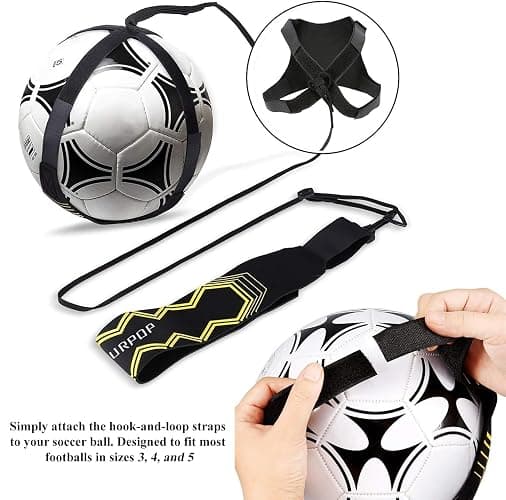 Surpop Soccer/Volleyball/Rugby Trainer, Football Kick Throw Solo Practice Training Aid Control Skills Adjustable Waist Belt for Kids Adults thumbnail 4