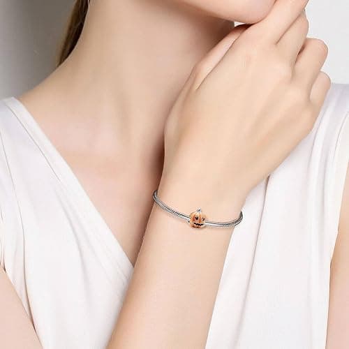 VALGACLS 925 Sterling Silver Family Love Mom Mouse Heart Charms for Bracelets Necklace Valentine's Day Mother's Day Jewelry Charm for Women thumbnail 3