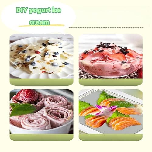 Instant Ice Cream Maker,Rolled Ice Cream Maker, Soft Serve Ice Cream maker,Perfect for Frozen Yogurt, and More! Food grade stainless steel ice cream roll machine for home us (white) thumbnail 5