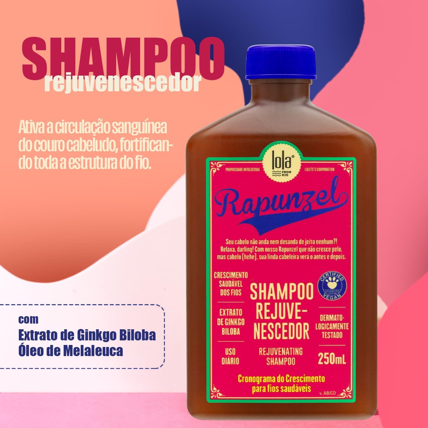 Kit Rapunzel Lola (Shampoo 250ml + Tônico de Crescimento 250ml + Leave-in 250ml) thumbnail 6