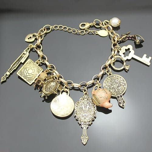 RechicGu Vintage 2pcs Fairy Tale Movie Lucky Myth Charms Friendship Cuff Bangle Bracelet Wicca Gift thumbnail 5