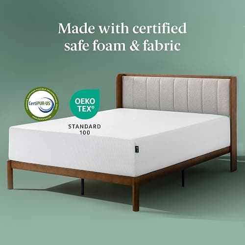 Zinus Queen Mattress - 12 Inch Green Tea Cooling Gel Memory Foam Mattress, Pressure Relief, for Cool Sleep, CertiPUR-US Certified Foam, Mattress in a Box, 10-Year Warranty, Queen Size thumbnail 5