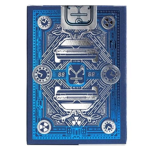 Bicycle Back To The Future Playing Cards 1 Pack, Premium, Foil, Metallic , Blue thumbnail 5