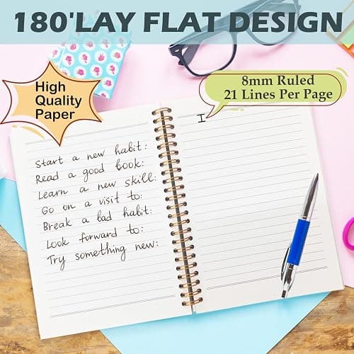 Yhtrg Funny Writer Spiral Notebooks, Gifts for Writers Journal Notebook, Authors Gifts Journals for Writing, I Make Stuff Up Humorous Typist Novelist Notebook for Note Taking, 5.5x8.3 Inch thumbnail 4