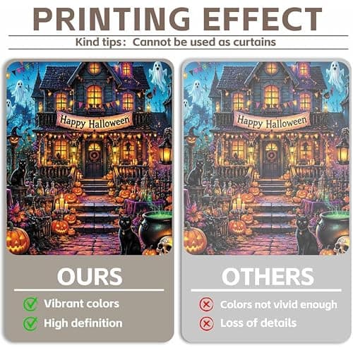 Duluxykl 10x8ft Halloween Spooky Skeleton Ghost Photography Backdrop, Horror Castle Scary Pumpkin Black Cats Background, Fall Halloween Trick or Treat Party Banner Magic Witch Wall Decor Photo Props thumbnail 4