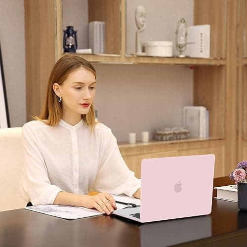 MOSISO Compatible with MacBook Air 13 inch Case 2025 2024 2023 2022 M4 A3240 M3 A3113 M2 A2681, Plastic Hard Shell&Keyboard Cover&Screen Film&Pouch for MacBook Air 13.6 inch Case, Baby Pink thumbnail 6