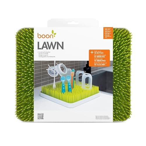 Boon Lawn Countertop Baby Bottle Drying Rack with Antimicrobial Tray - Spring Green - Bottle Rack and Organizer - Baby Feeding Essentials - 13.5 x 11 x 2.5 - 1 Count thumbnail 9