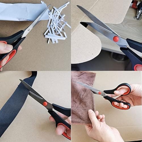 Scissors, Multipurpose office Scissors,8.5 Inch Ultra Sharp Shears, Comfort-Grip Handles Household scissors，Sturdy Sharp Craft Supplies - Pack of 5, Right/Left Hande thumbnail 7