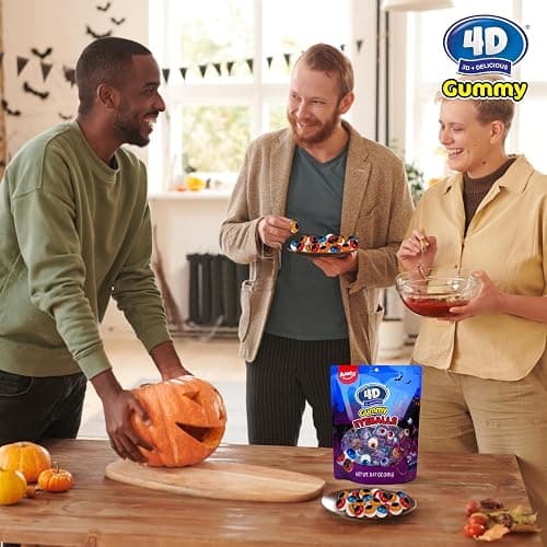 Amos Eyeball Gummy Candy – Halloween Gummy Eye Candy Treats for Kids & Parties, 3D Gummy Eyeballs, Individually Wrapped, 40 Count, 9oz Bag - Eyeball 9oz thumbnail 7