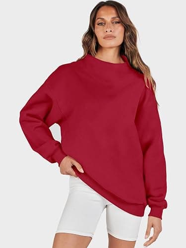 ANRABESS Womens Oversized Sweatshirts Turtleneck Pullover Long Sleeve Hoodies Tops 2025 Fall Fashion Preppy Outfits thumbnail 3
