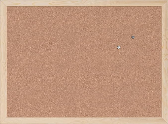 U Brands Cork Bulletin Board, 18" x 24" Inches, Light Birch Wood Frame (265U00-01) - Image 1