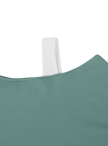 Remidoo Off The Shoulder Tops for Women Cropped Sweatshirt Long Sleeve Top Asymmetrical Patchwork Shirt thumbnail 3