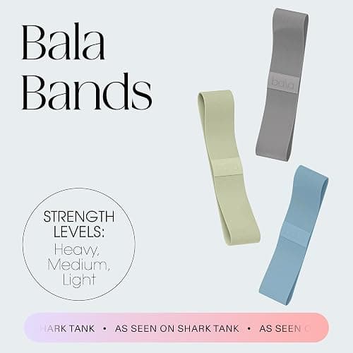 Bala Bands Resistance Bands for Women & Men - Fabric Exercise Bands for Working Out - Wrist, Ankle, Legs & Booty Bands - Workout Resistance Bands for Yoga, Pilates, Strength Training thumbnail 2