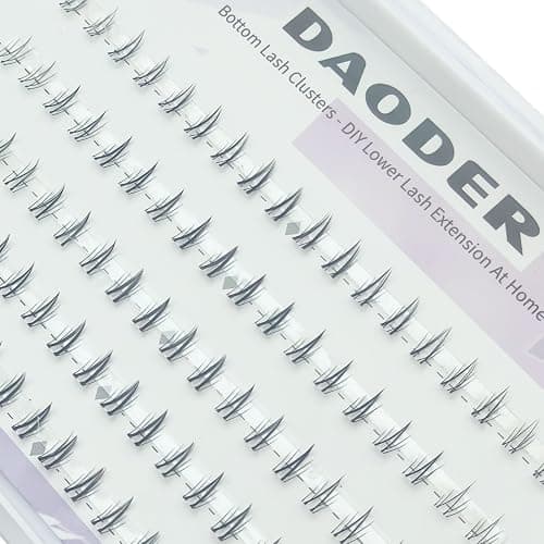 Bottom Lash Clusters DIY Eyelash Extensions - DAODER 90pcs Wispy Natural Look Clear Band Lashes for Bottom Eyelashes 6mm thumbnail 5