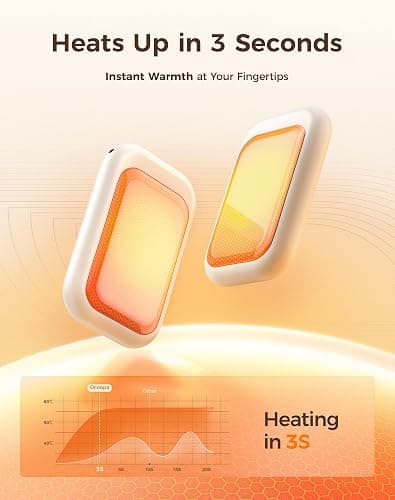 OCOOPA AI Magnetic Hand Warmers Rechargeable 2 Pack, 5000mAh Ultra-Thin Electric Glove Heater Handwarmer,UL Certified, Men Women Gifts for Christmas,Birthday,Winter Essentials,UT4 Young thumbnail 3