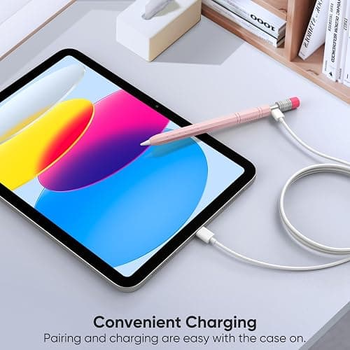 Fintie Silicone Sleeve for Apple Pencil (USB-C), Light Pen Skin Case Cover Soft Protective Anti-Slip Pencil Grip Holder, Supports Magnetic Attachment, Pink thumbnail 3