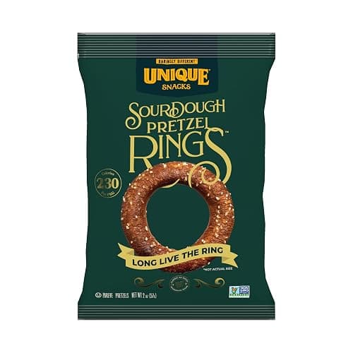 Unique Snacks Sourdough Craft Beer Pretzel Rings, Delicious Homestyle Baked Snack Bag, Vegan, OU Kosher, and Non-GMO Food, No Artificial Flavor, 2.12 Oz. Bag, Pack of 12 - Image 1