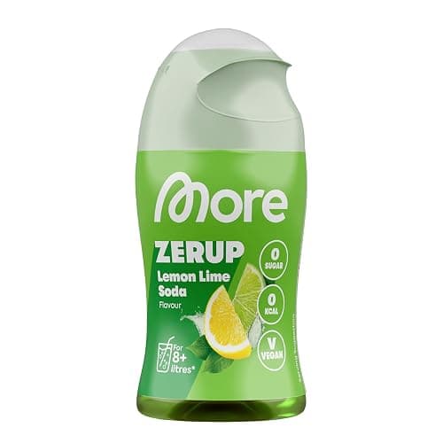 MORE Zerup, Lemon Lime Soda, 65 ml, für bis zu 8 l Fertiggetränk, zuckerfreier Sirup mit u.a. echten Fruchtextrakten, vegan, zero Kalorien - made in Germany | Null Kalorien Sirup u.a. Mit echten Fruchtextrakten, ohne Zuckerzusatz - Image 1