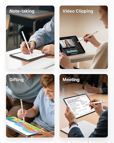 Metapen Pencil A8 V4 for iPad 2018-2025, Upgrade Magnetic Attraction, 2X Fast Charge, Low Latency Stylus Pen for iPad 11-6th Gen, Pro 12.9/11/13-inch M4, Air 3/4/5/M2/M3, Mini 5/6/7th A17 Pro thumbnail 7