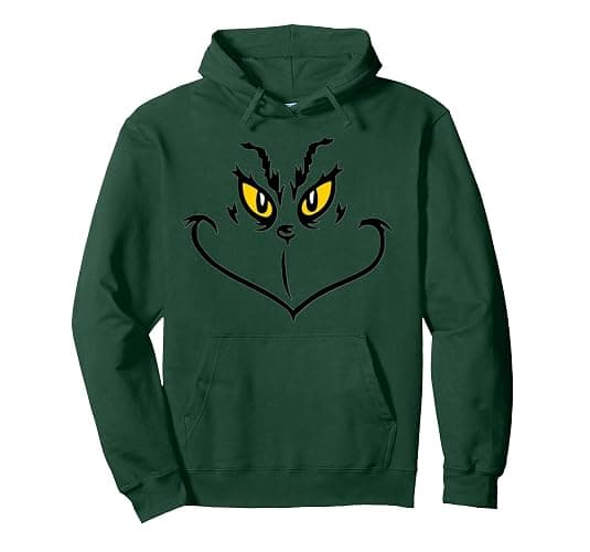 Funny Christmas Elf Face Outfit | Funny Christmas Pullover Hoodie - Image 1