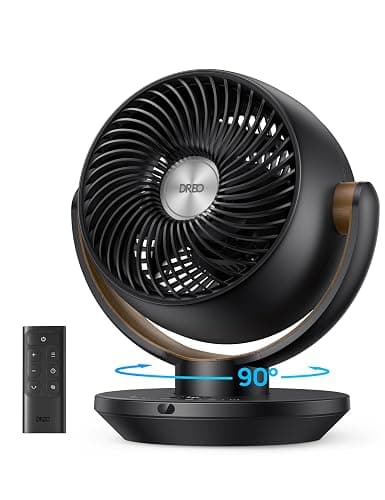 Dreo Fan for Bedroom, Desk Air Circulator Fan with Remote, 11 Inch Table Fans for Whole Room, 60ft Powerful Airflow, 120° Vertical Manual +90° Oscillating, 4 Speeds, 8H Timer, Quiet Fan, Home - Image 1