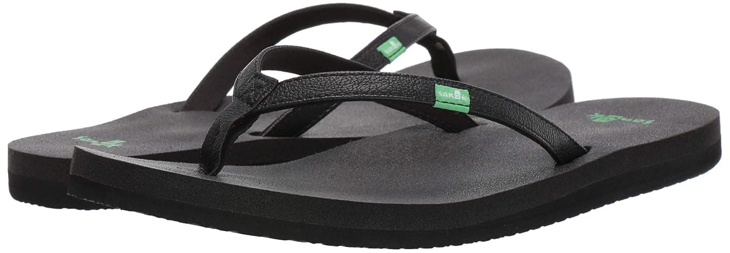 Sanuk Yoga Joy Womens Flip Flops | Yoga Mat Footbed | Sandals for Women | Womens Yoga Sandals | Women's Beach Sandals thumbnail 4