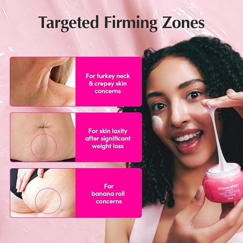 EQQUALBERRY NAD+ Peptide Boosting Cream – NAD+ 5% & 13 Peptides Anti-Aging Face & Body Cream | Firming & Lifting Pink Neck Cream for Sagging Skin (1.69 fl.oz / 50ml) thumbnail 7