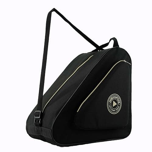 HEXIFUL Skate Bag for Ice, Inline, Roller & Quad Skates - Kids & Adults - Black/Gold - Image 1