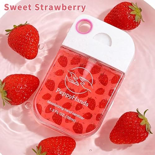 PeppyHands 1 Pack Hand Sanitizer Spray, Spray Hand Sanitizer Travel Size, Scented Pocket Cute Mini Pocket for Kids School Gifts for Women, Teen, Girl, 1.35 FL. OZ.(Strawberry) thumbnail 2