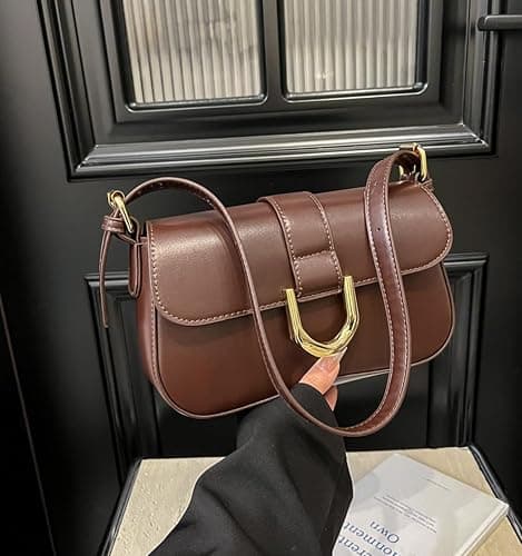 Shoulder Bag for Women Trendy Crossbody Purse Vegan Leather Handbags Clutch Hobo Bags Y2K Saddle Purses thumbnail 3