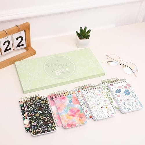 SKYDUE Small Notebooks, 3x5 Pocket Notepads with Aesthetic Covers, Mini Spiral Notebook with Lined Pages for Work Nursing School Essentials, Set Of 8 thumbnail 2