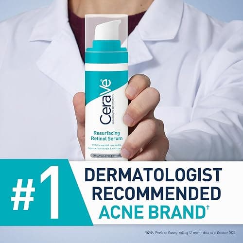 CeraVe Resurfacing Retinol Serum For Post Acne Marks, Formulated With Licorice Root Extract & Niacinamide, Brightening Serum & Pore Minimizer For Face, Post Acne Skin Barrier Repair, Non-Comedogenic thumbnail 6