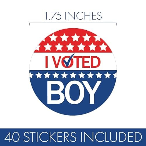 DISTINCTIVS Red White and Blue Gender Reveal Stickers – 40 Count – Team He Team She – Patriotic 4th of July and Summer Gender Reveal Party thumbnail 3