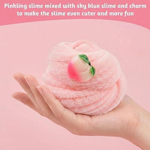 Pink Cloud Slime, Soft and Non-Sticky Funny Slime, Stress Relief Scented Slime Toy for Kids Education, Party Favor and Birthday Gift(7oz 200ML) thumbnail 5
