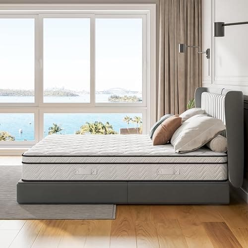 Vesgantti Small Double Mattress, 10.3 Inch Hybrid Mattress 4FT with Breathable Foam and Individually Pocket Spring - Medium Firm, Classic Box Top Collection(120x190x26cm) thumbnail 7