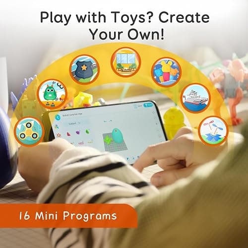 AOSEED AI-Powered 3D Printer for Kids, 3D Printer with 8 PLA Filament Set, AI Design App, Huge Toy Library, Up to 400mm/s Faster Speed, W/ 16+ Mini 3D Design Module, App Control, X-Maker Joy AI+ thumbnail 6