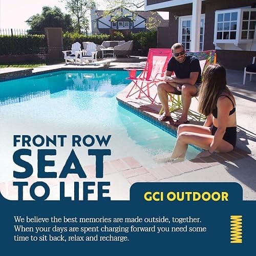 GCI Outdoor Comfort Pro Rocker Camping Chair | Portable Folding Rocking Chair with Durable Armrests & Drink Holder — Sweet Tea thumbnail 5
