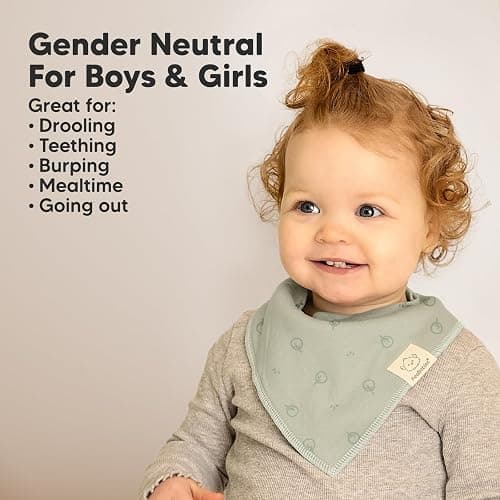 KeaBabies 8-Pack Organic Baby Bandana Bibs for Boys, Girls - Super Absorbent Triangle Baby Bibs for Drooling and Teething Infant, 100% Cotton Extra Soft for Newborn, Infant 0-36 Months (Nordic) thumbnail 6
