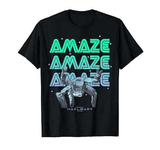 Project Hail Mary Amazing Rocky The Alien Neon Portrait Graphic Tees and T Shirts for Women Men - Image 1