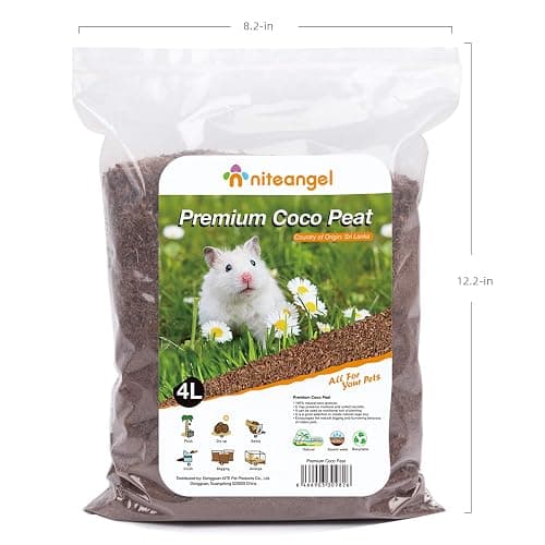 Niteangel Natural Coco/Cork Hamster Bedding Pet Litter for Dwarf Syrian Hamsters, Gerbils, mices, Degus or Other Small Animal (Coco Peat) thumbnail 6