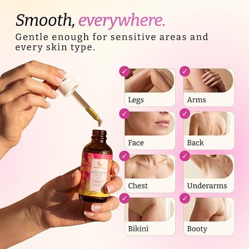 Caramela Beauty Cyperus Rotundus Oil, 60ml After-Shave and Post-Wax Moisturizer, Botanical Body Oil with Jojoba, Rosehip and Sweet Almond Oils for Silky Smooth Skin, All Skin Types thumbnail 4