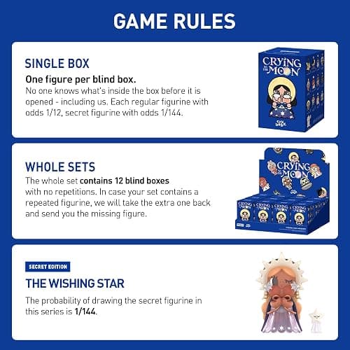 POP MART Crybaby Crying to The Moon Series Blind Box Figures, Collectible Toys Home Decorations, Holiday Birthday Gifts for Girls and Boys, Single Box thumbnail 4