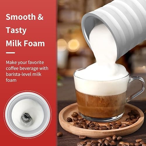 Milk Frother, Paris Rhône 4-in-1 Milk Steamer and Frother, Hot & Cold Foam Milk Warmer with Temperature Control, Auto Shut-Off Frothers for Coffee, Latte, Cappuccino, Macchiato thumbnail 5
