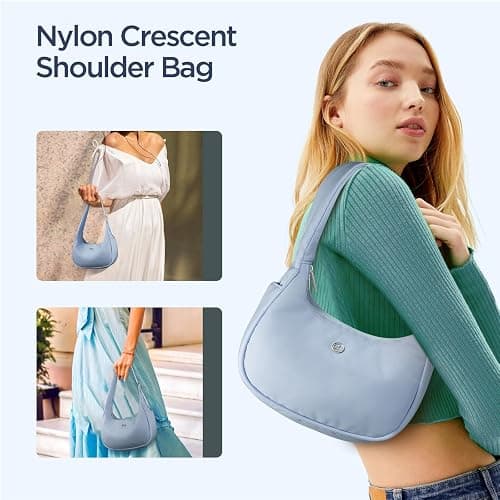 Babysun Mini Shoulder Bag Women Nylon Crescent Bag Underarm Shoulder Purse Women's Shoulder Handbags Small Tote Bag thumbnail 3