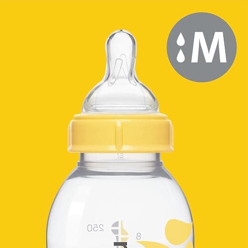 Medela Breast Milk Storage Bottles, 3 Pack of 8 Ounce Breastfeeding Bottles with Nipples, Lids, Wide Base Collars, and Travel Caps, Made Without BPA thumbnail 3