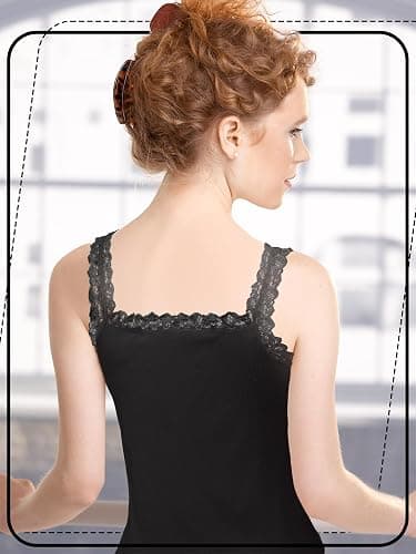 Sintege Women's Lace Patchwork Tank Top Lace Camisole Tank Sleeveless Cami Crop Y2k Tops thumbnail 2