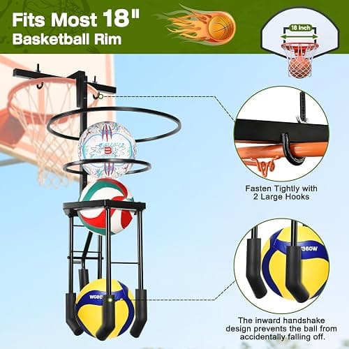 Multi-functional Automatic Volleyball Training Equipment Aid, Volleyball Spike Serve Trainer for Volleyball Hitting Trainer, Height Adjustable Volleyball Rebounder Practice Setter Training Equipment thumbnail 7