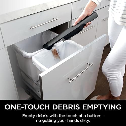 Shark WV201 WANDVAC Handheld Vacuum, Lightweight at 1.4 Pounds with Powerful Suction, Charging Dock, Single Touch Empty and Detachable Dust Cup,Graphite, Slate thumbnail 7