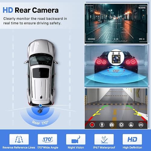9" Wireless Apple Carplay Screen for Car, Portable Touchscreen Apple Carplay & Android Auto with OTA Update, Backup Camera,FM, Voice Control/GPS Navigation/Mirror Link/BT thumbnail 4